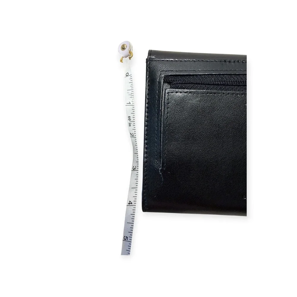 Samsonite Vintage Leather Wallet Y2K Tri-Color Croc Embossed Black Blue Orange